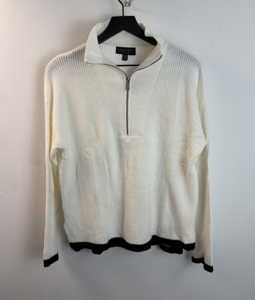 NWOT Laundry by Shelli Segal Quarter Zip Pullover Size Small